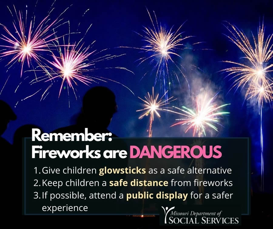 Fireworks Safety Graphic