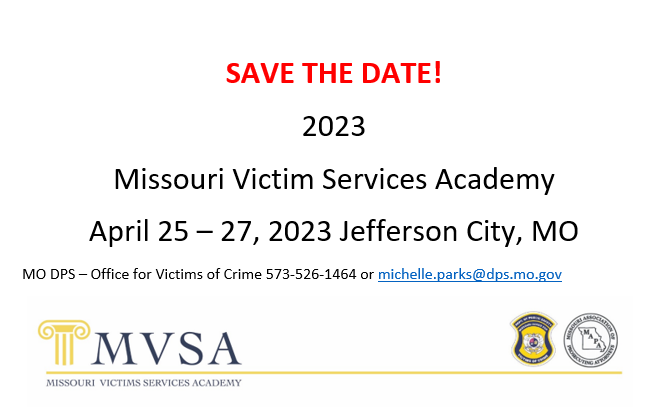 Save the date - Missouri victim Services Academy