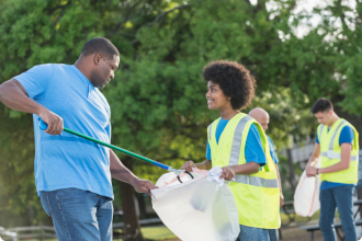 people doing community service